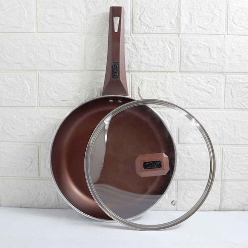 Silverleafs CocoaShield Non-Stick Frypan – 26cm (With Glass Lid)